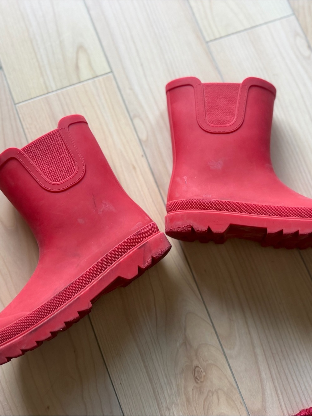 Zara Kids Red Pull-On Rain Boots